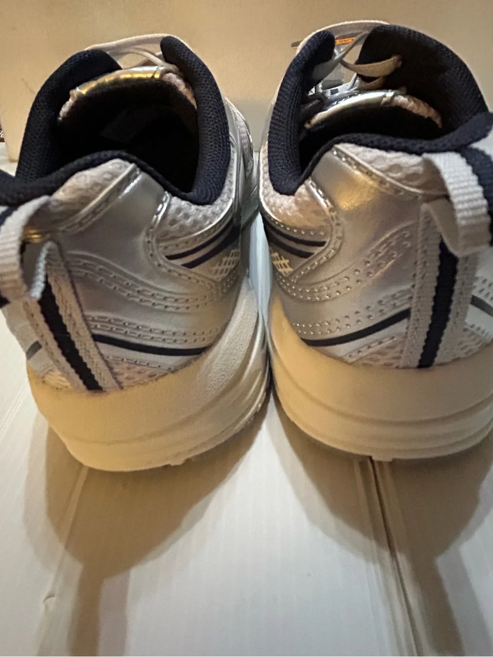 Avia Kids Silver and White Athletic Sneakers